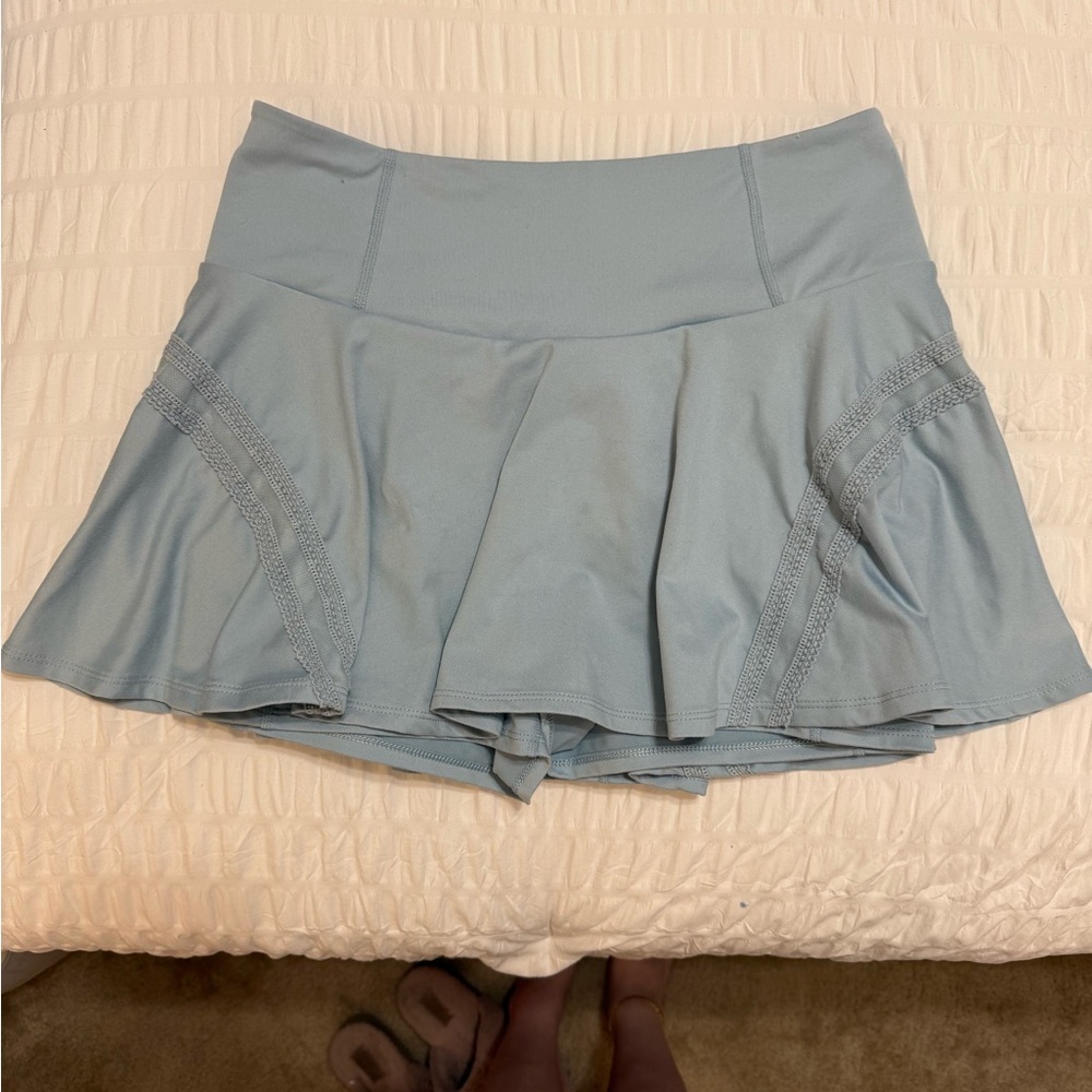 Free People Light Blue Mini Skirt